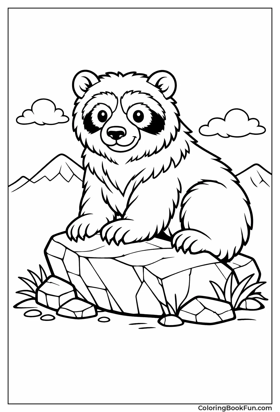 Spectacled Bear on Rock