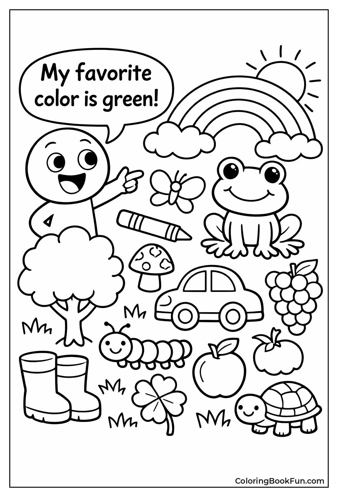 Speech Bubble Favorite Green