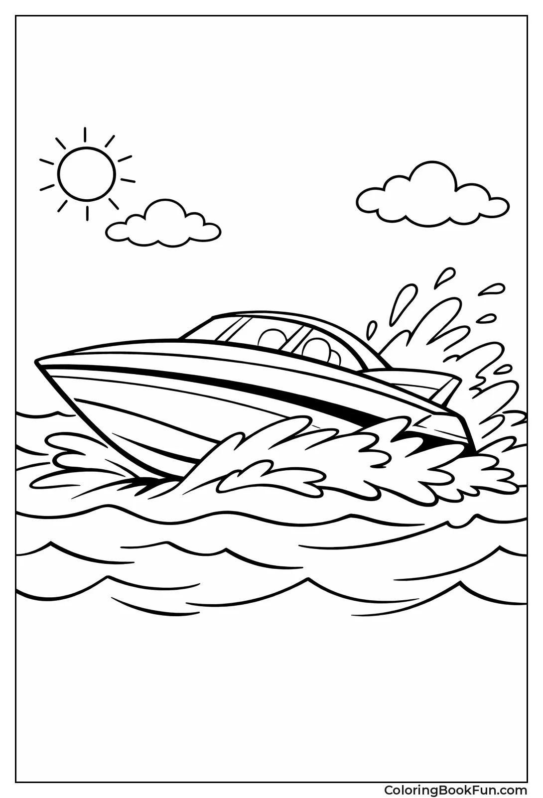 Speedboat Racing across Waves