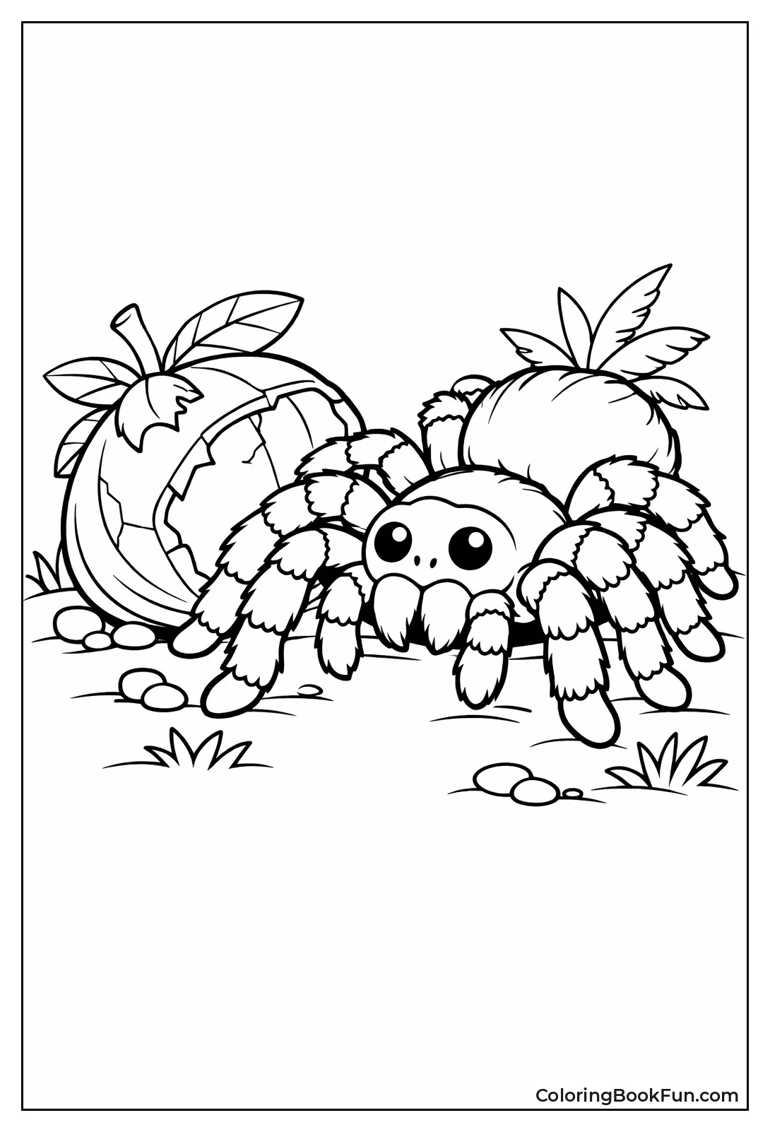 Giant Tarantula near Big Fruit