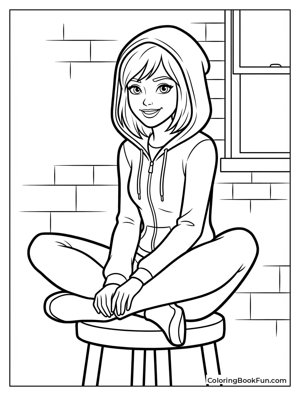 Gwen Smiles Unmasked Casually