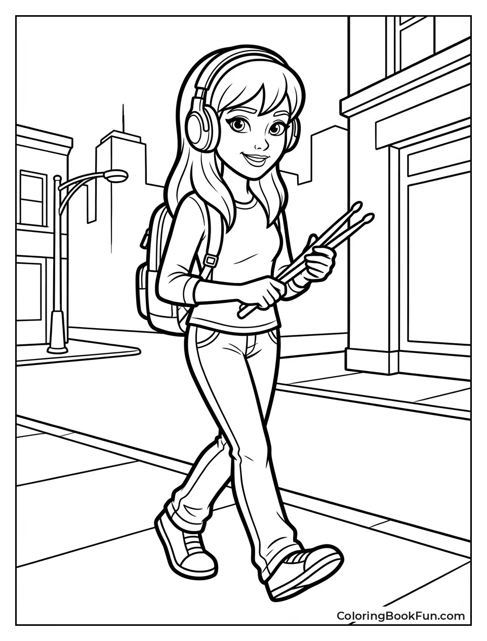 Gwen Walks with Headphones Backpack