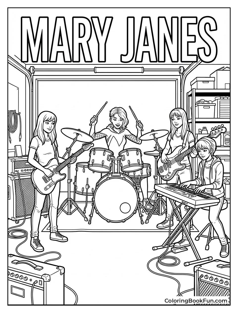 Gwen Drums with Mary Janes