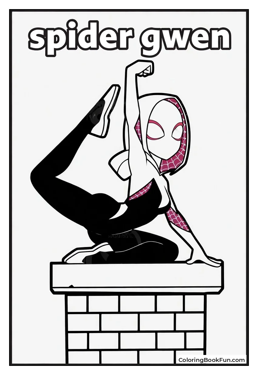Spider-Gwen Does Rooftop Yoga