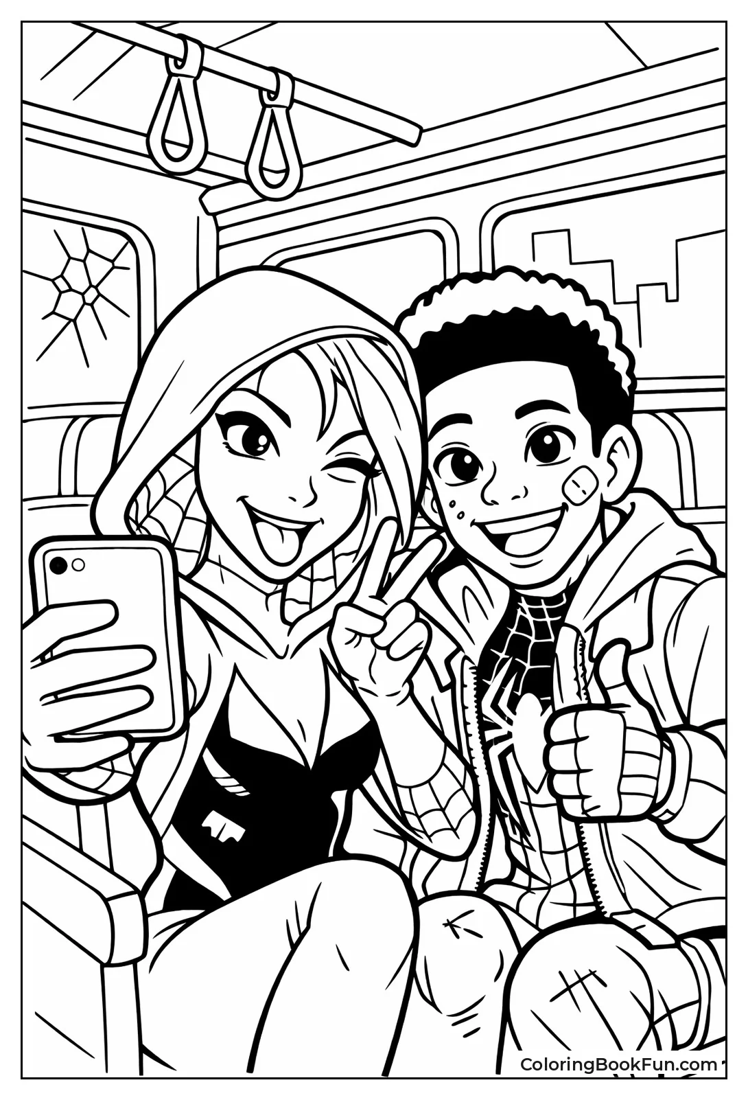 Gwen Snaps Selfie with Miles
