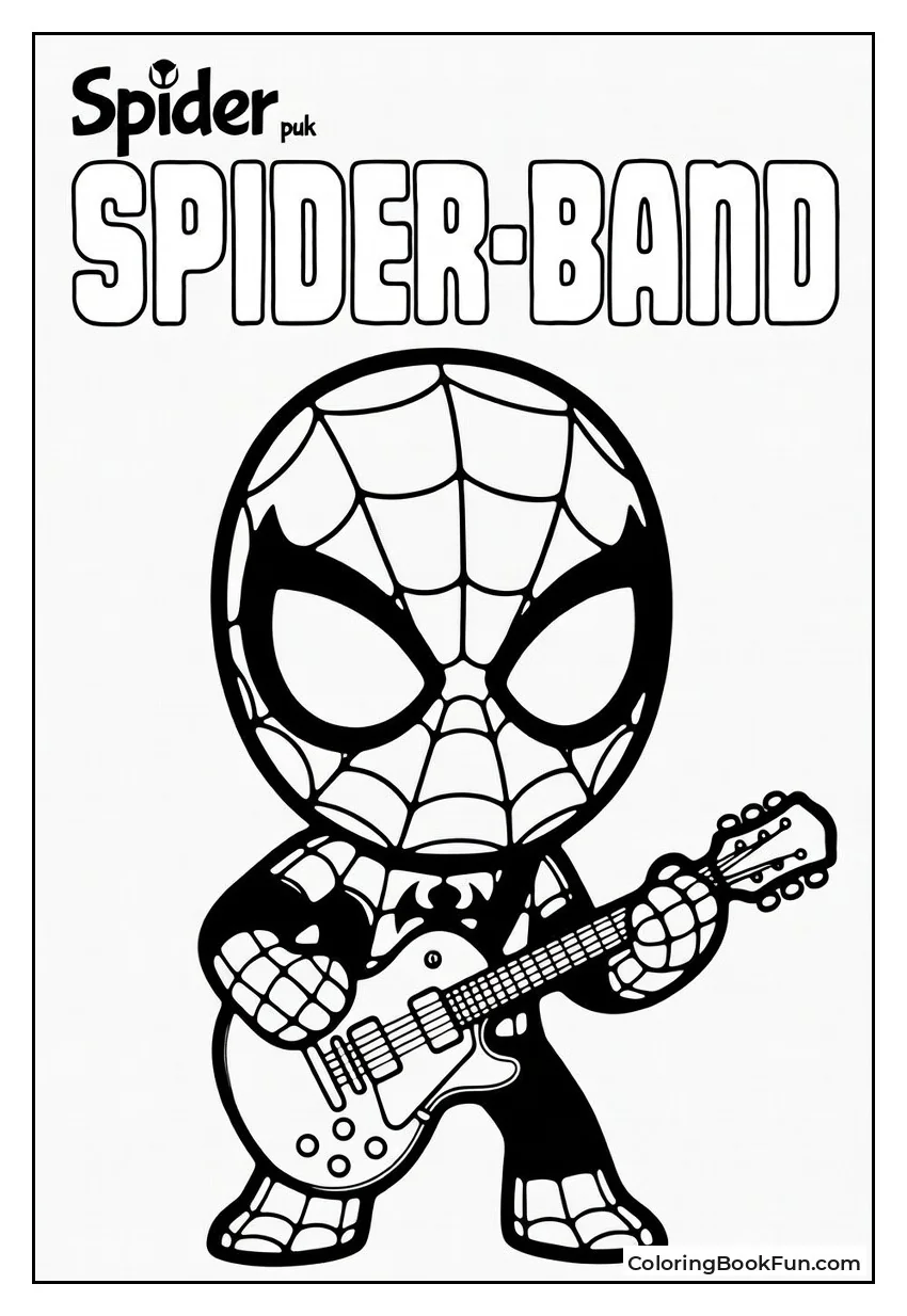 Spider-Punk Jams with His Spider-Band