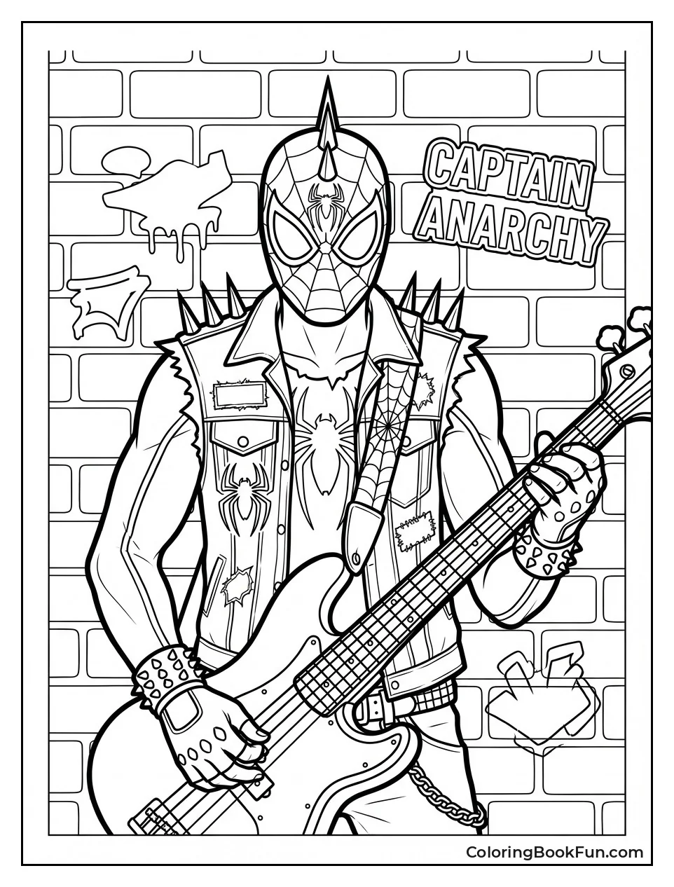 Captain Anarchy Holds Bass Guitar