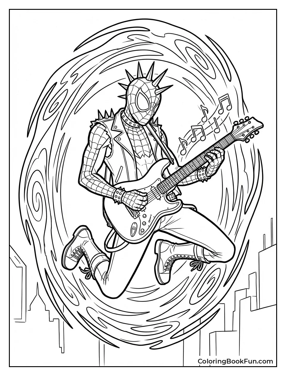 Spider-Punk Leaps through Portal