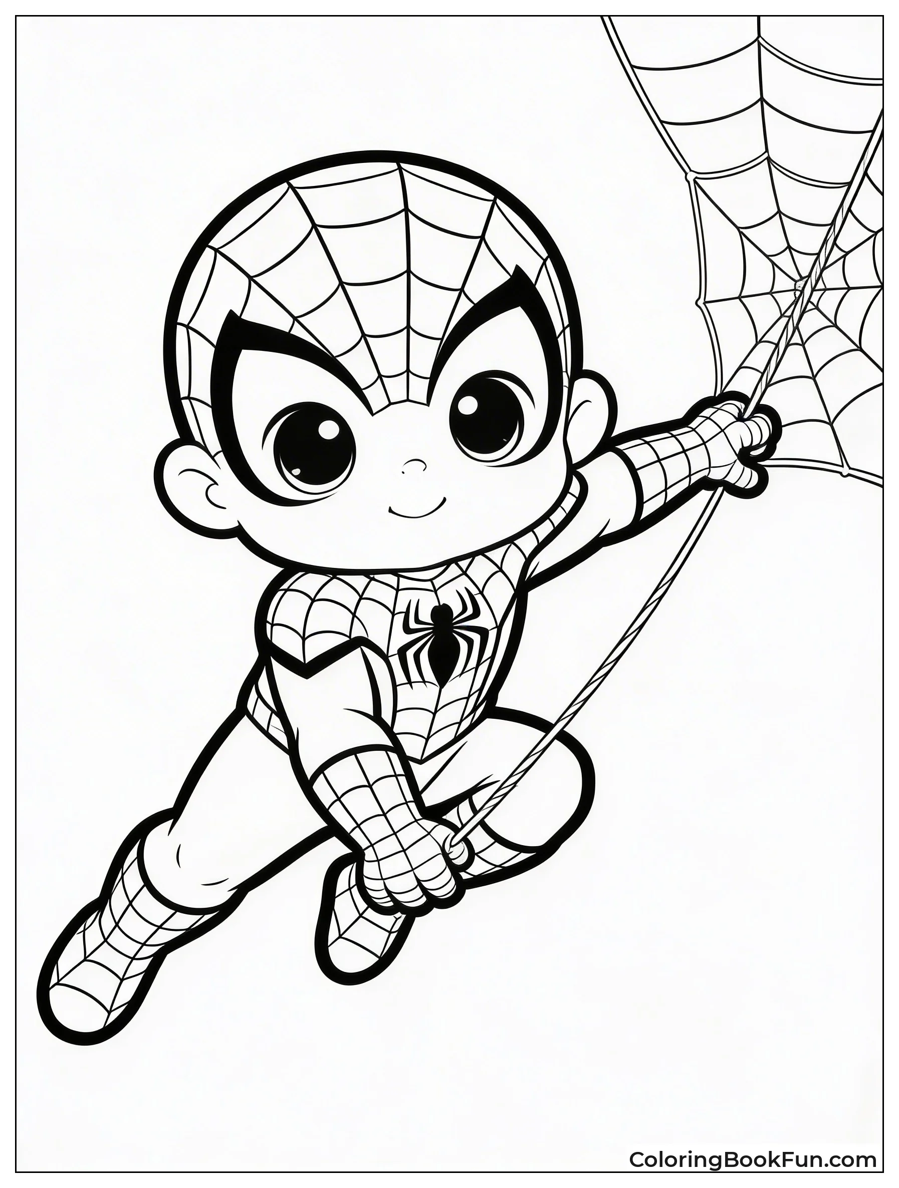 Baby Spider-Man Slings Webs