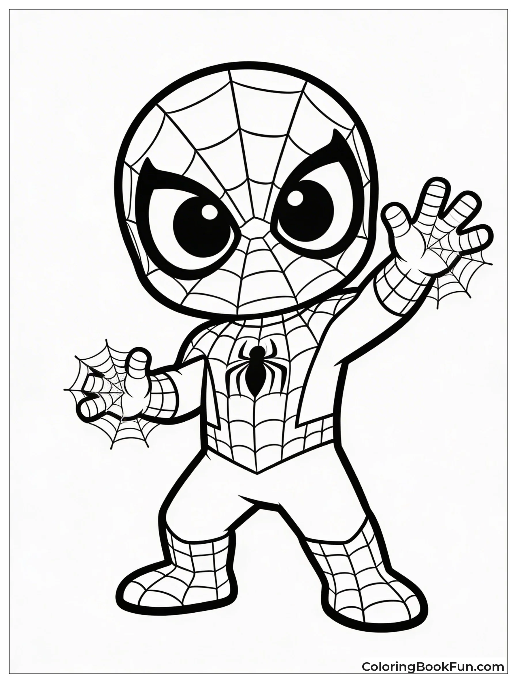 Chibi Spider-Man Waves Hello