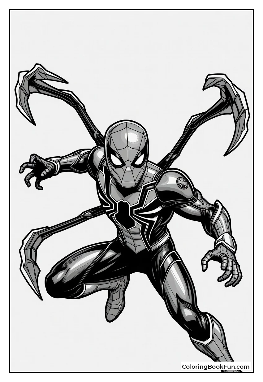 Spider-Man Wears Iron Suit
