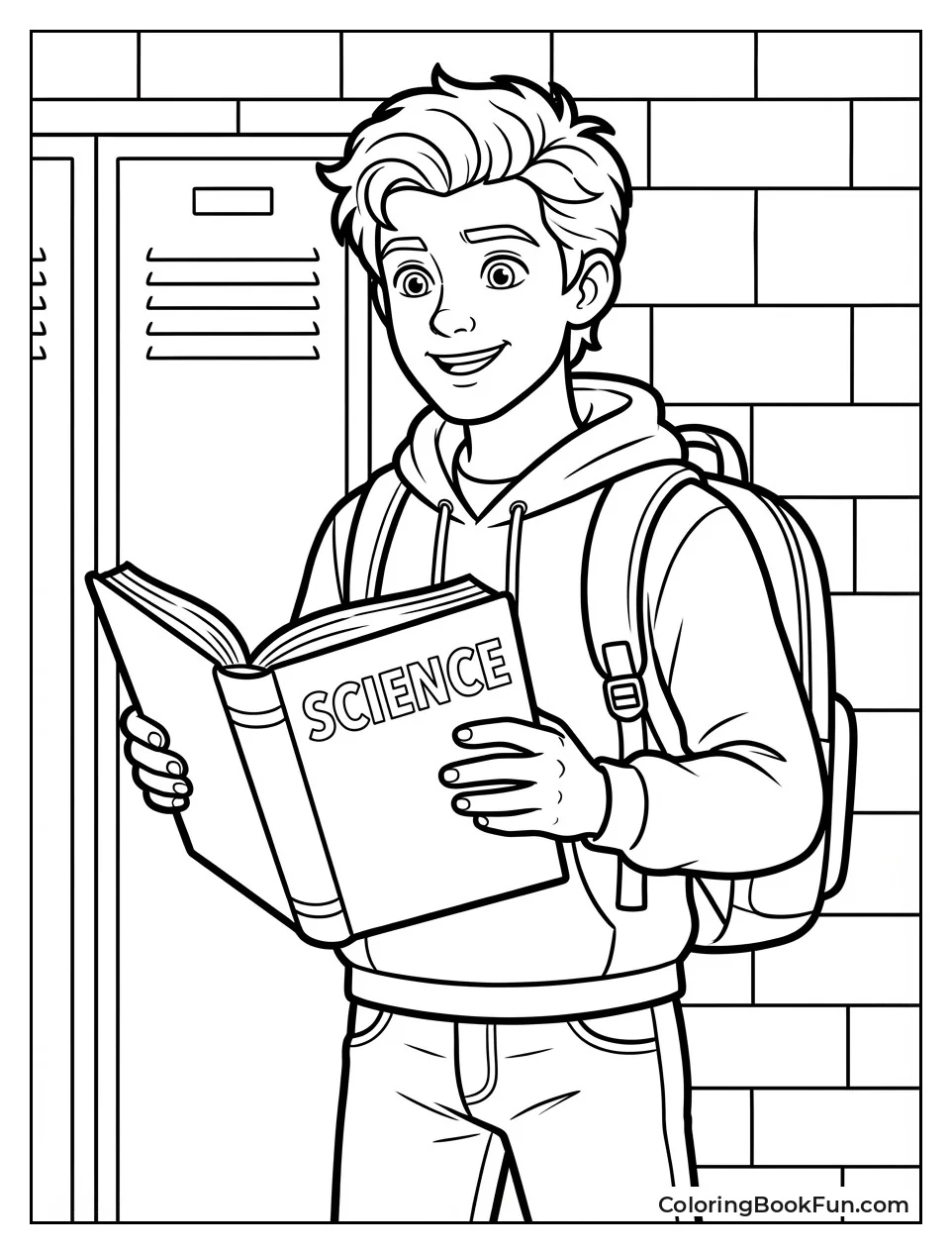 Peter Parker Smiles with Backpack