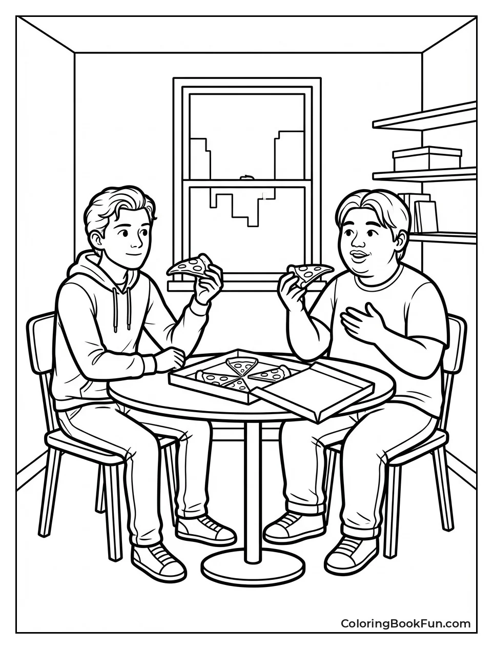 Peter and Ned Share Pizza