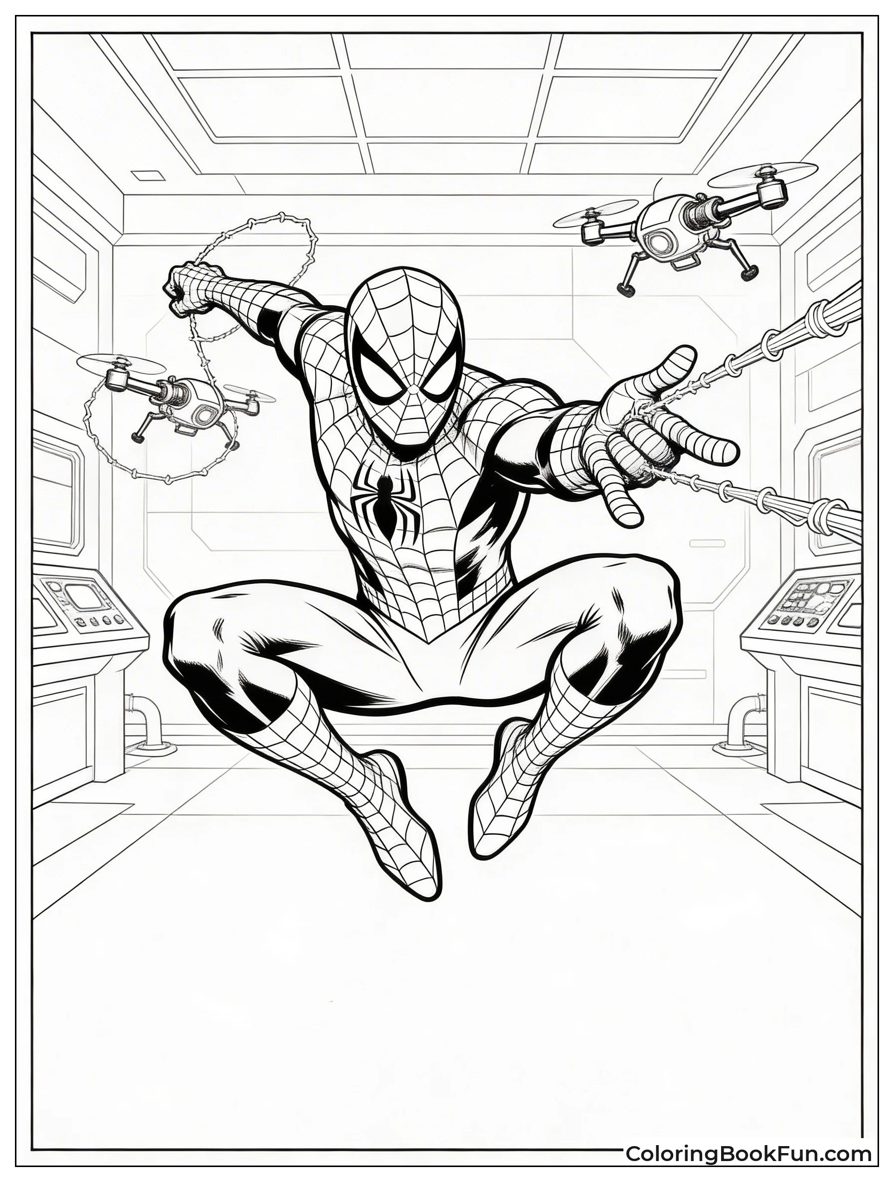 Spider-Man Trains in Lab