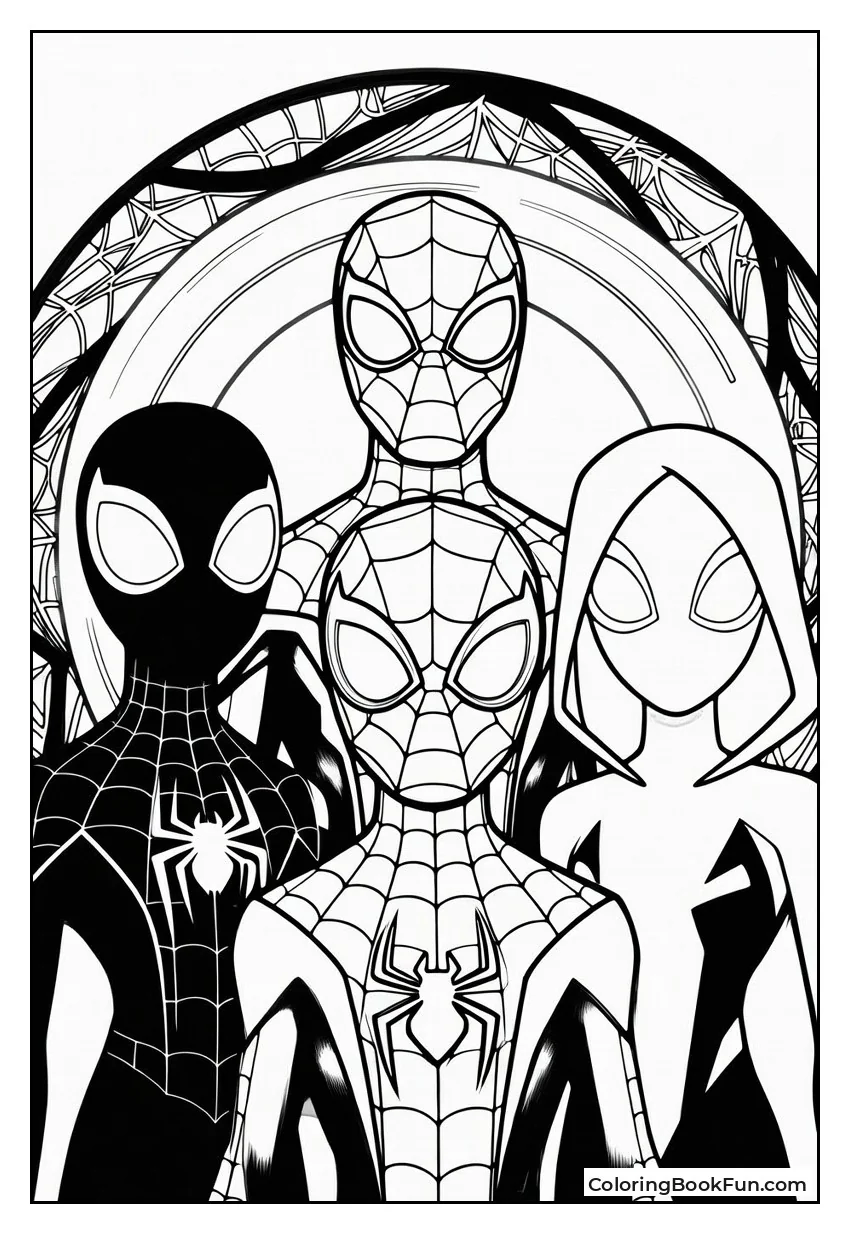 Spider-Verse Heroes Pose Together