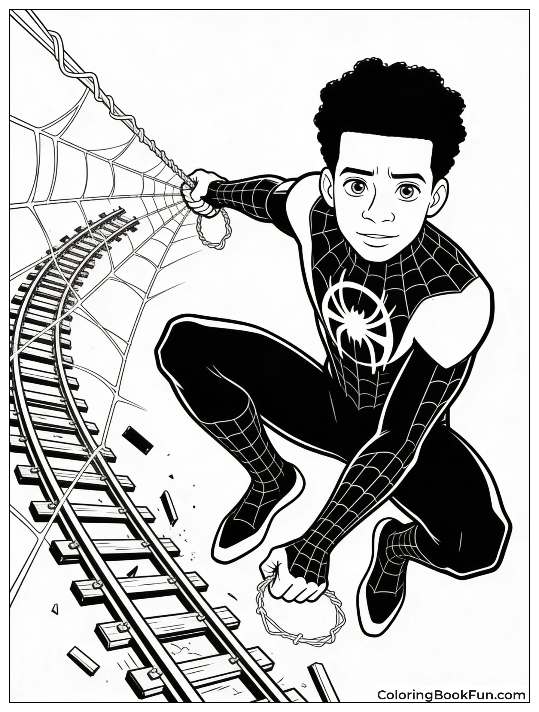 Miles Holds Train Tracks