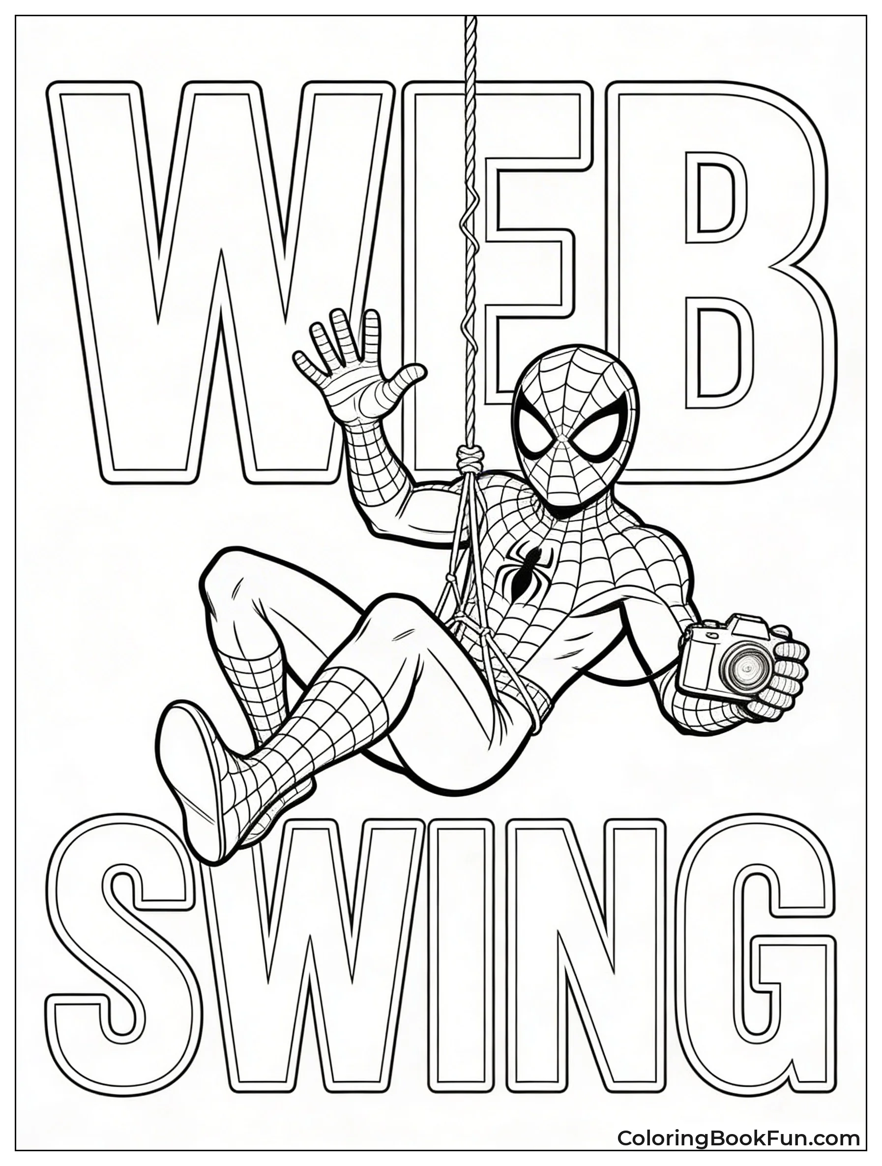 Spider-Man Hangs Upside Down