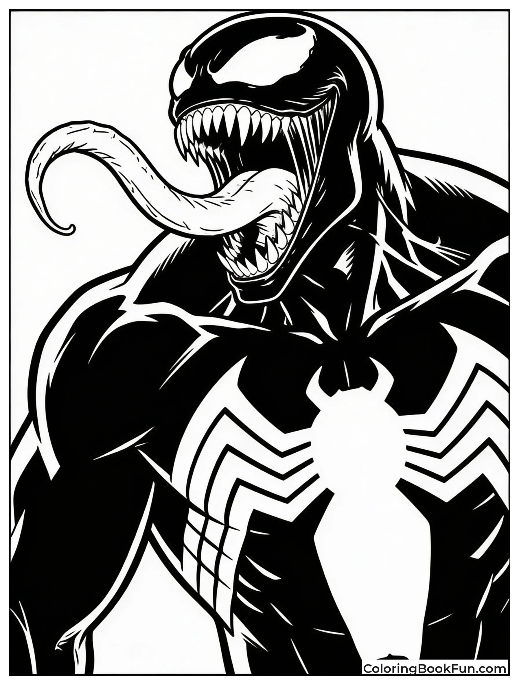 Venom Roars with Tongue