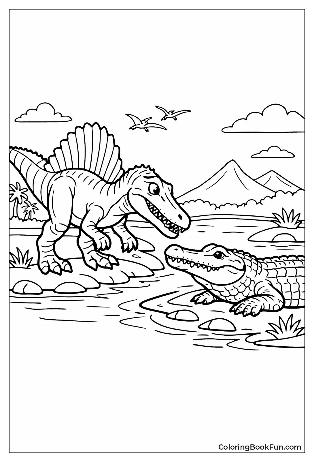 Spinosaurus and Crocodile Compare