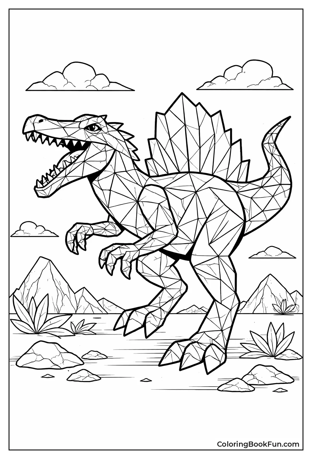 Geometric Triangle Spinosaurus