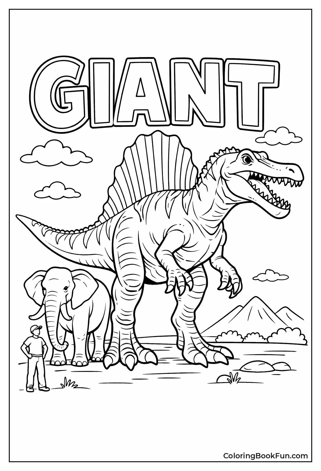 Spinosaurus Next to Human