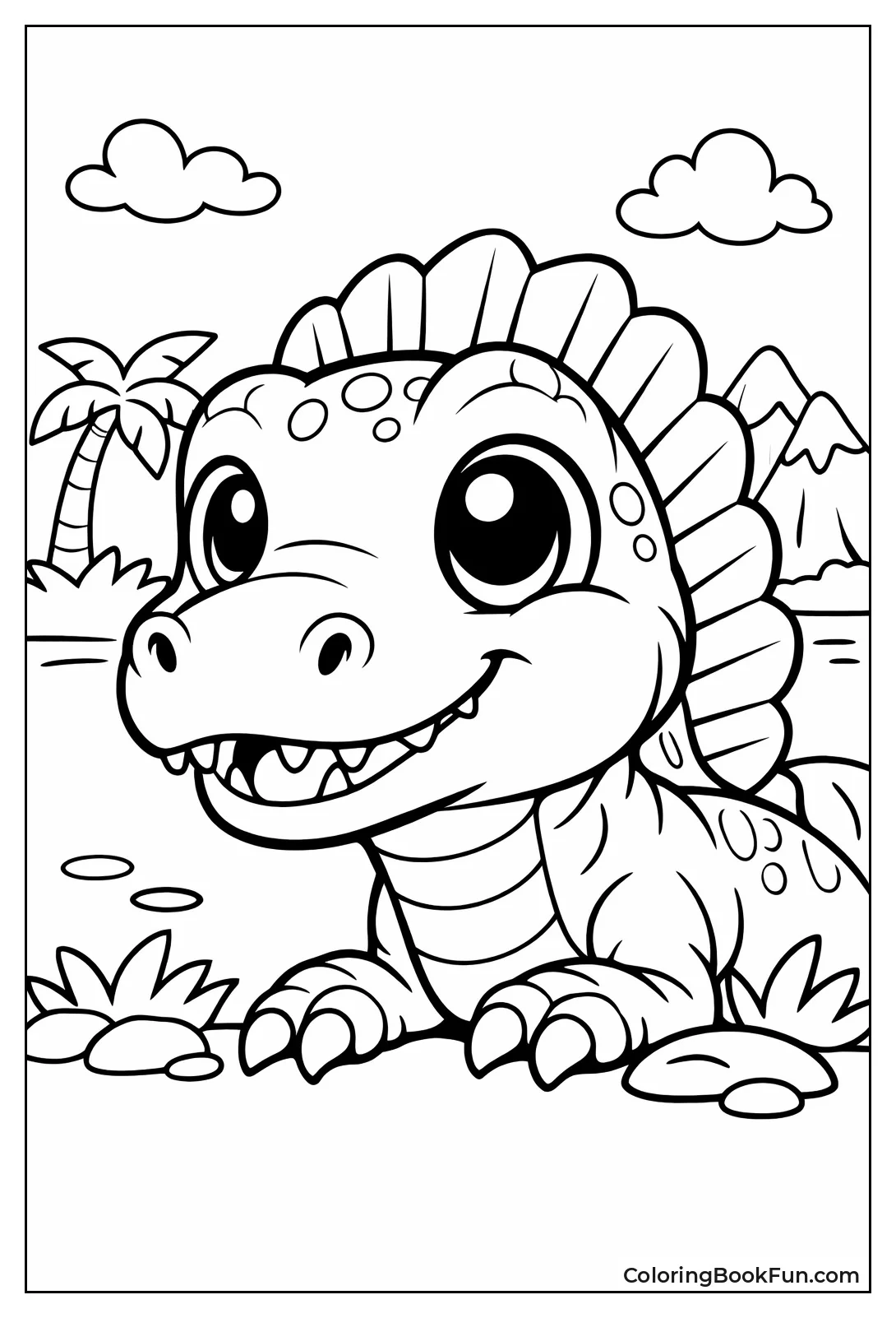 Cute Juvenile Spinosaurus Face