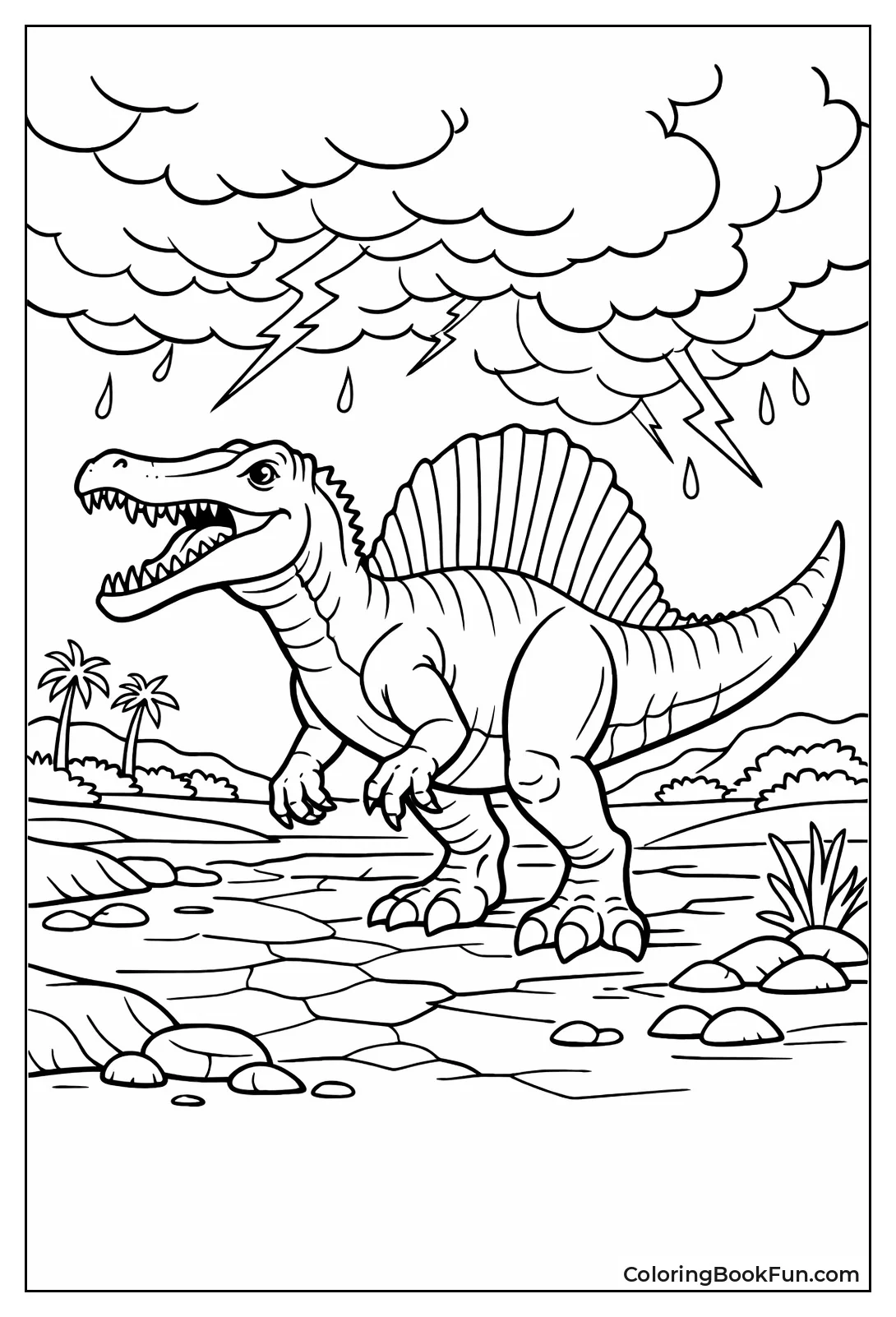 Spinosaurus under Monsoon Clouds