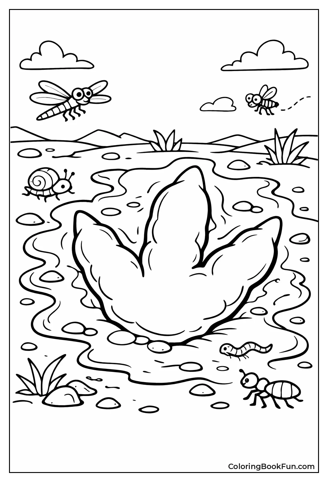 Giant Spinosaurus Footprint