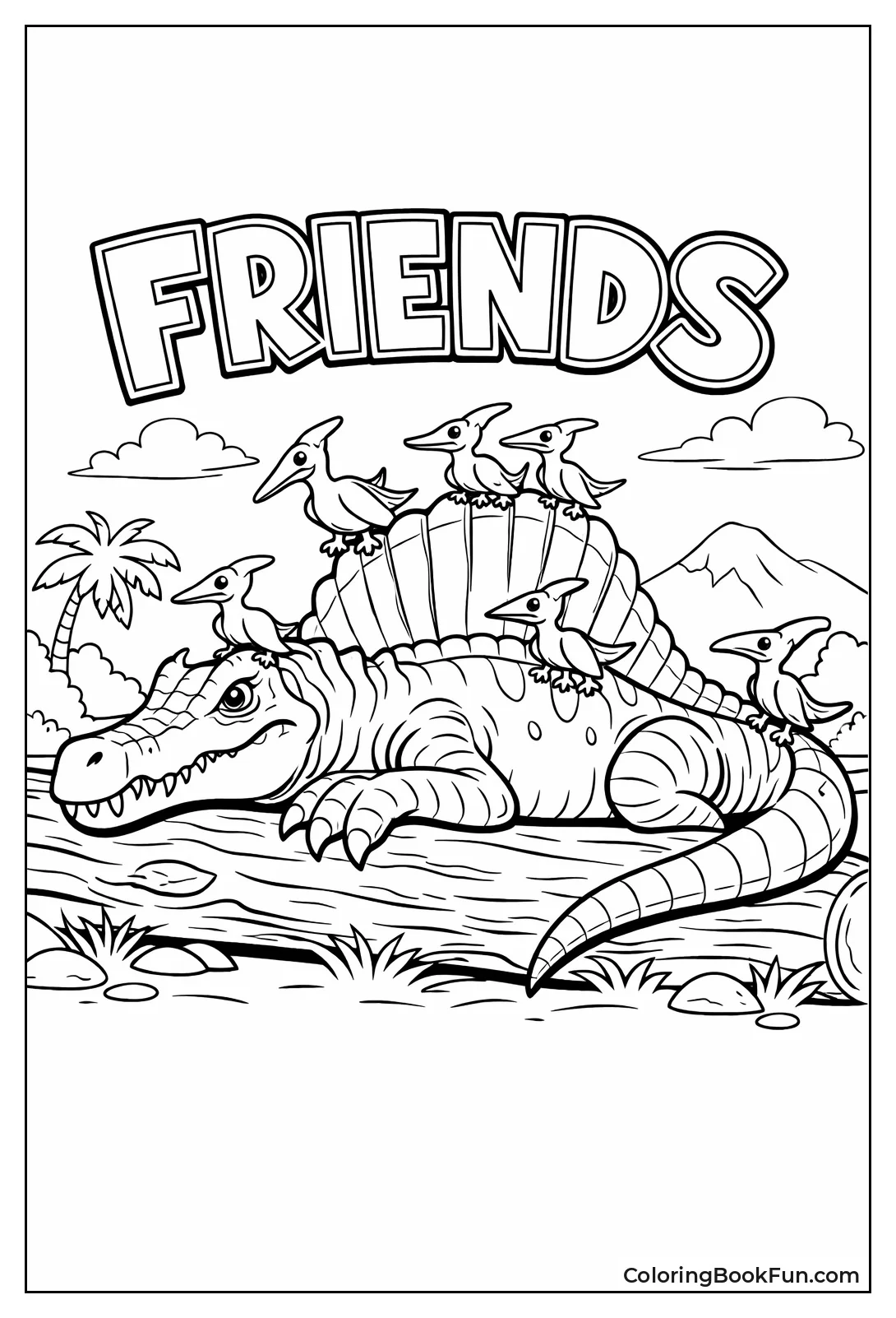 Spinosaurus with Pterosaur Friends