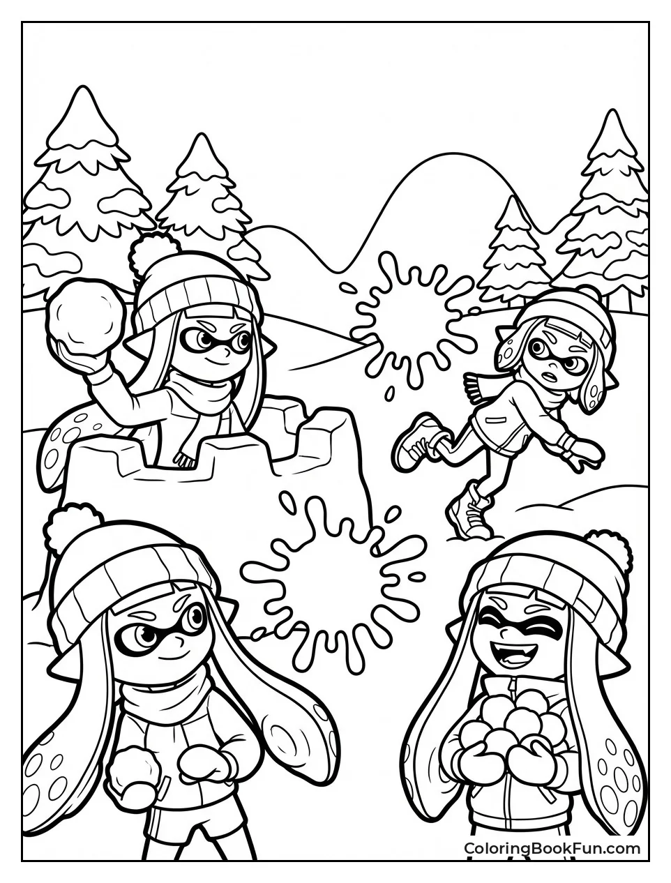 Snowy Frosty Snowball Battle