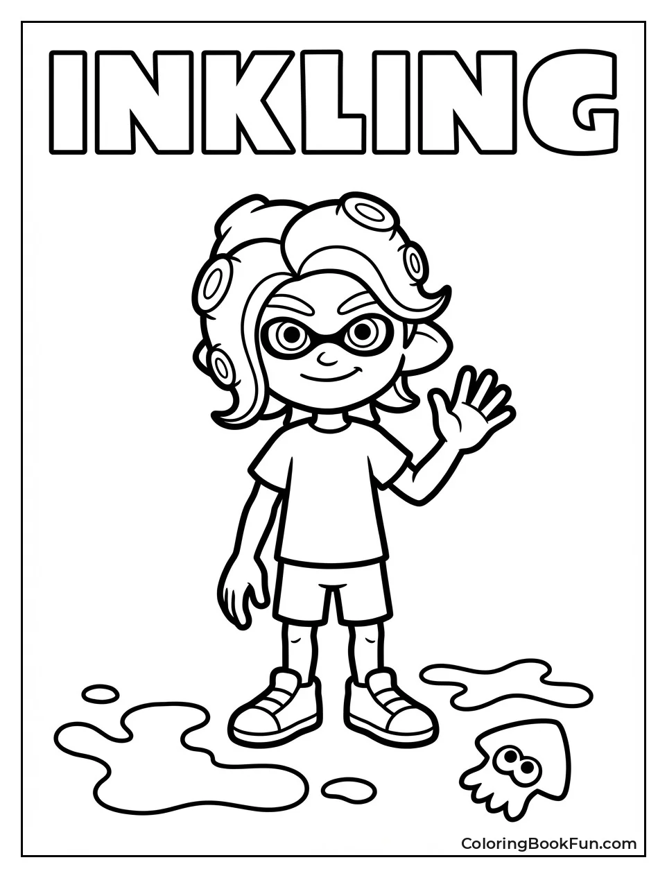 Smiling Inkling Boy Waves