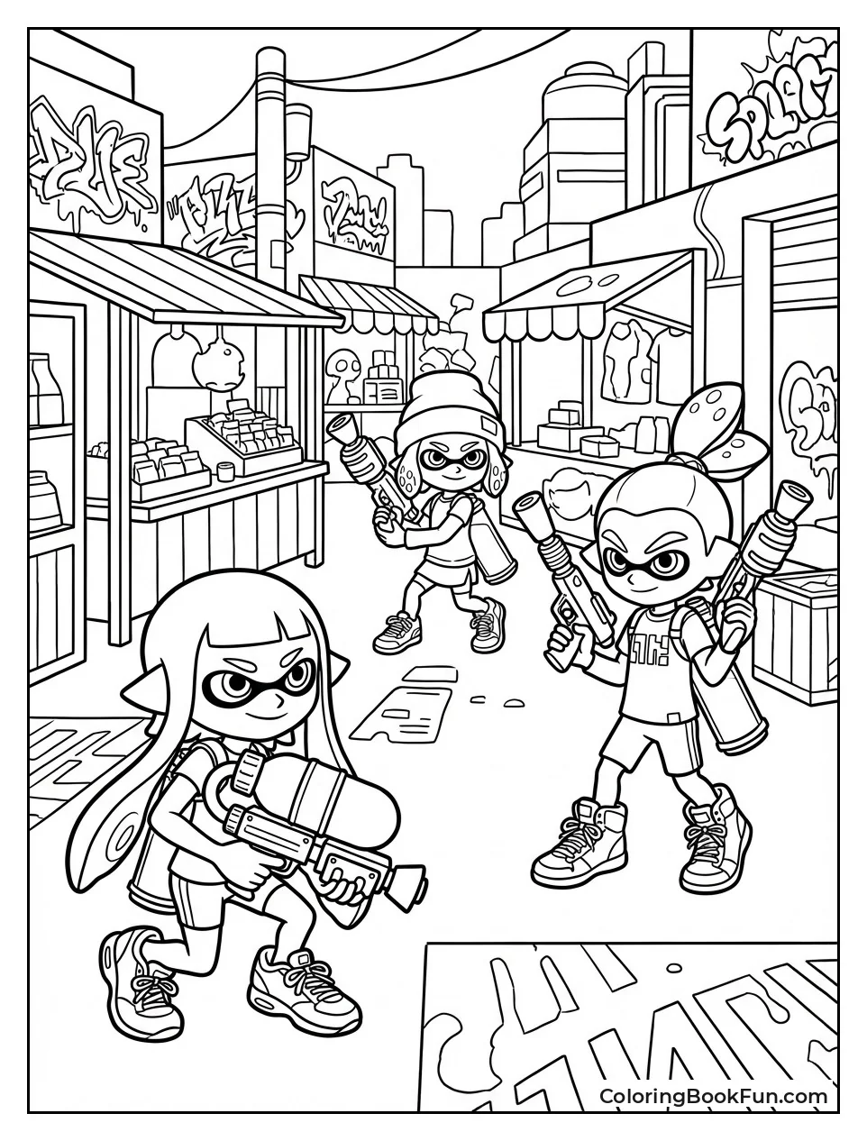 Chaotic Splatsville Market Streets