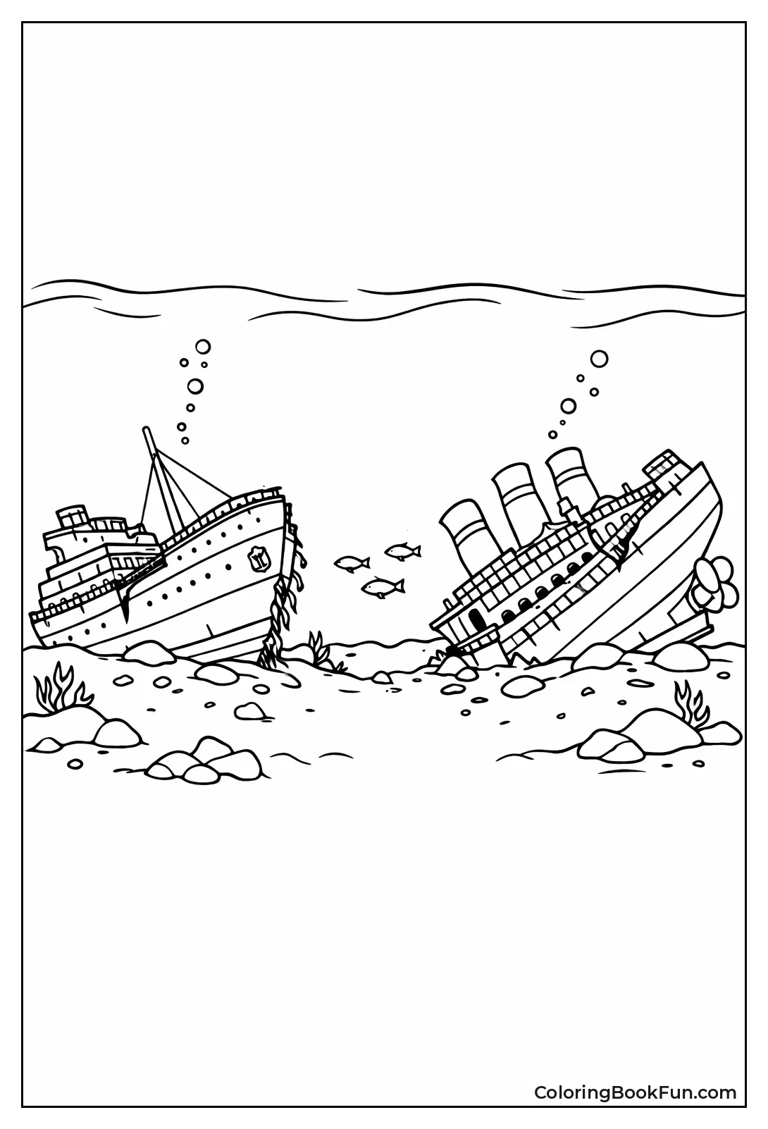 Split Titanic Bow and Stern