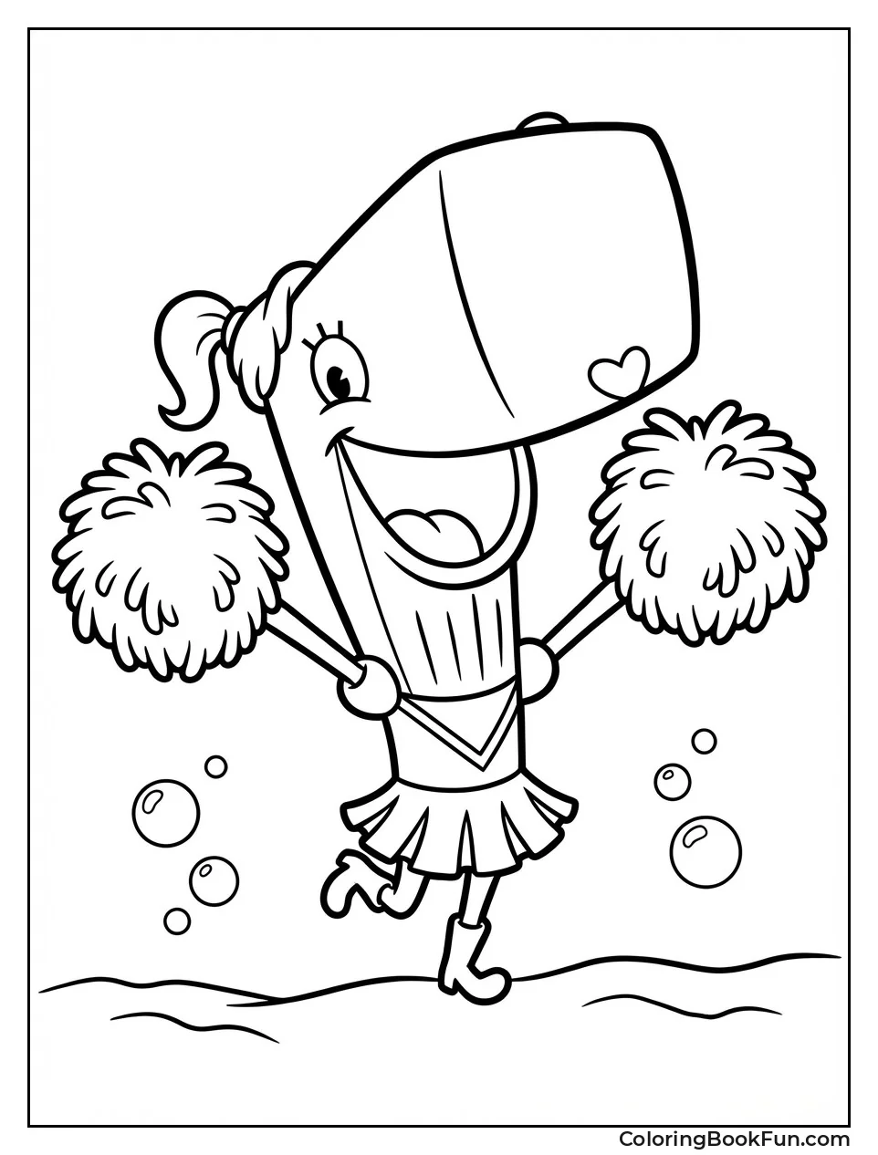 Pearl Cheers with Pom-Poms