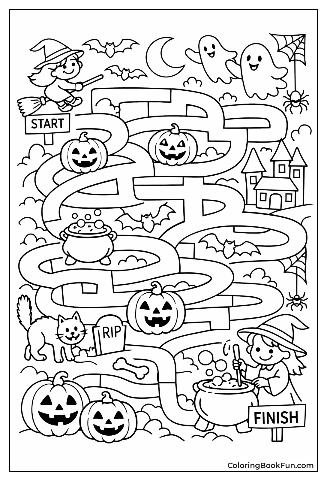 Ghosts Haunt Halloween Path