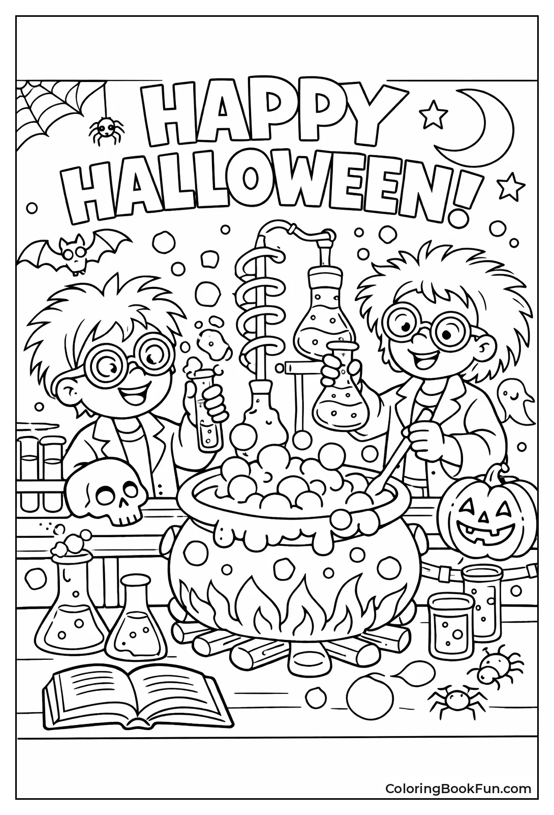 Spooky Glowing Potion Lab