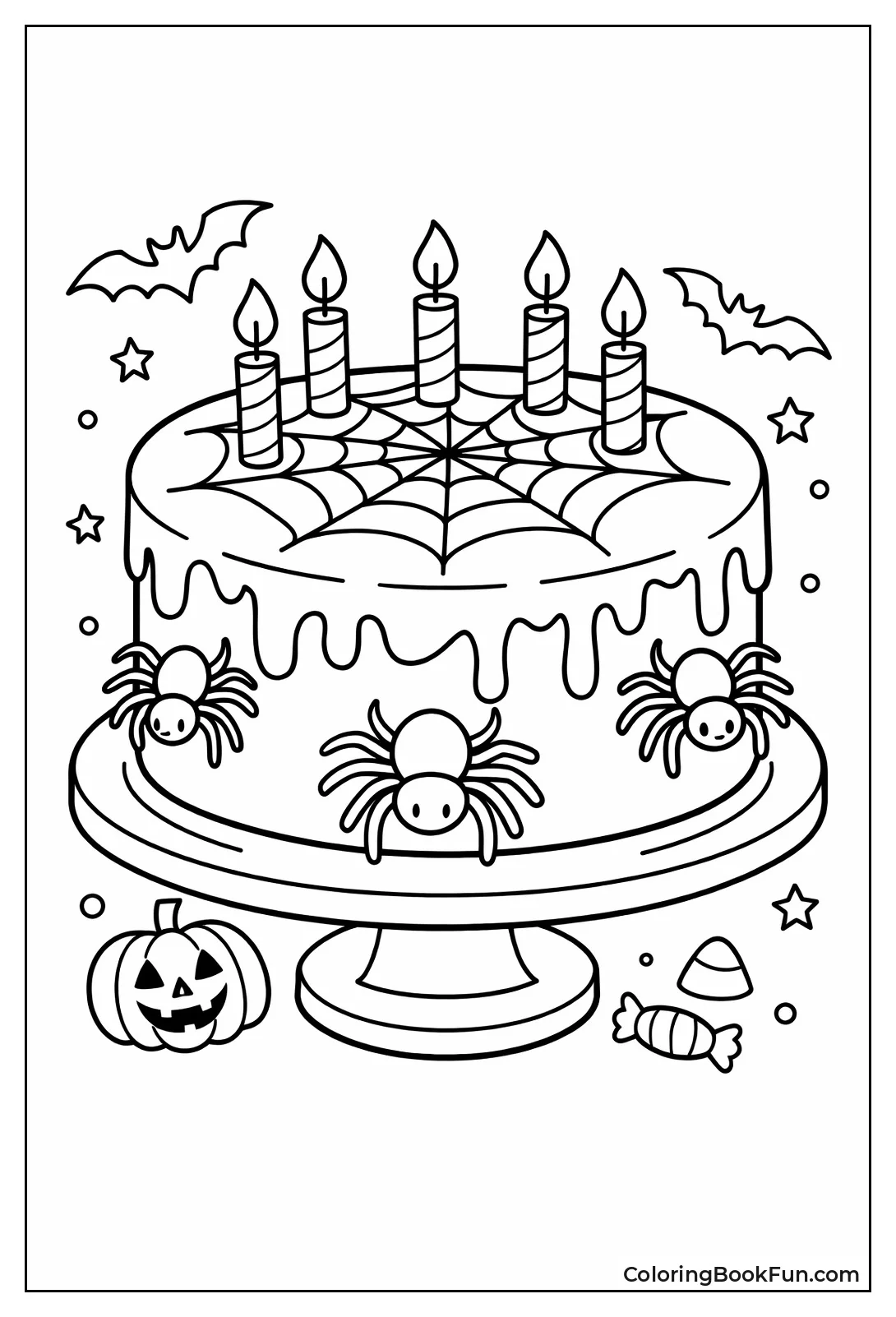 Spooky Spiderweb Halloween Cake