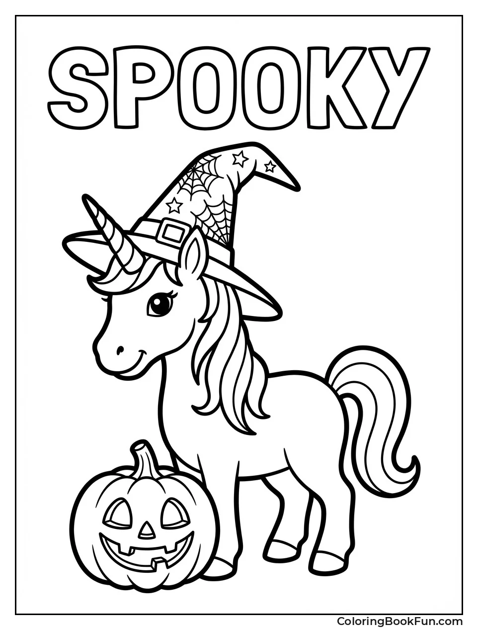 Witch Unicorn with Pumpkin