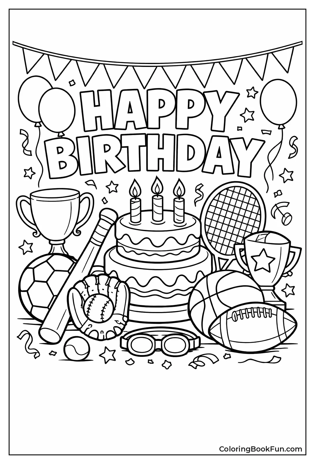 Sports Gear at Birthday Party