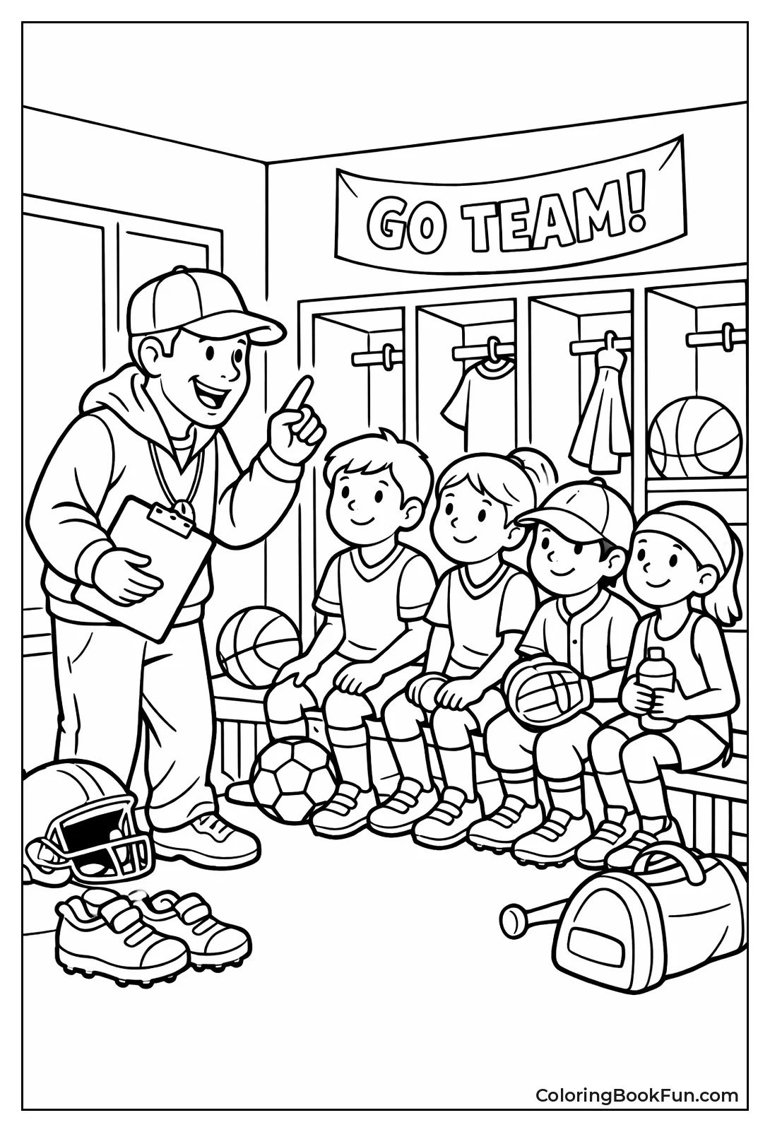 Team Gets Pep Talk Locker