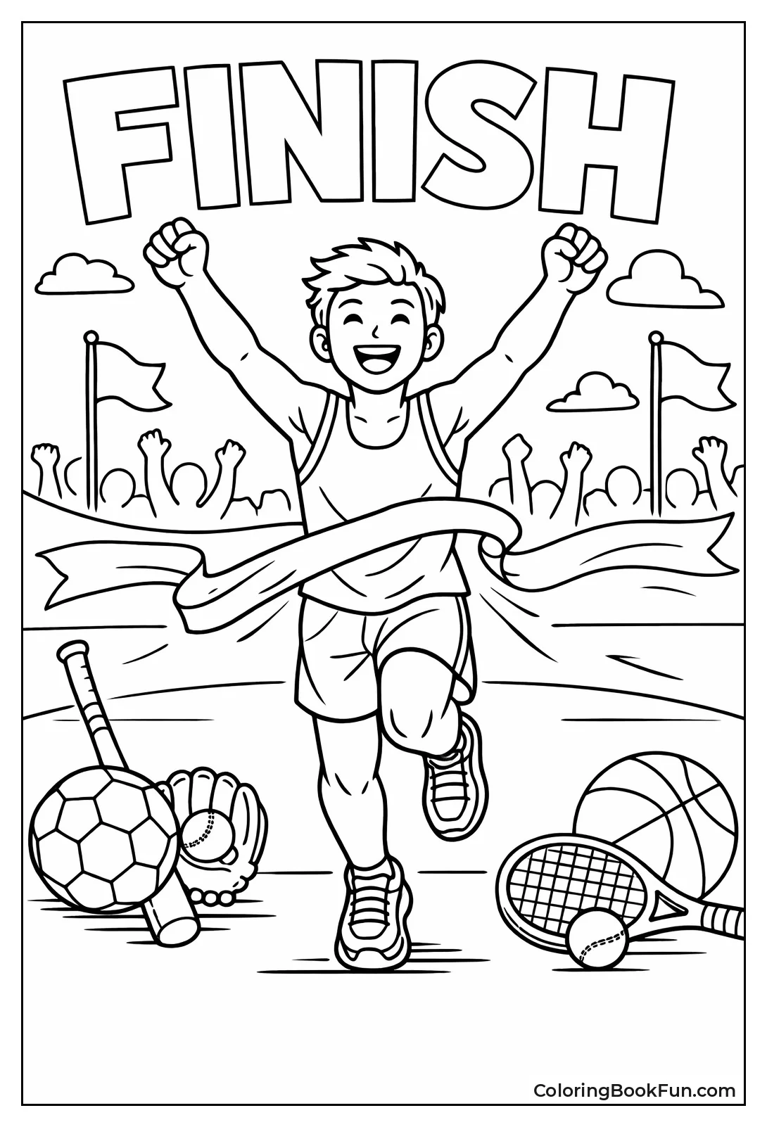 Runner Breaks Marathon Finish Tape