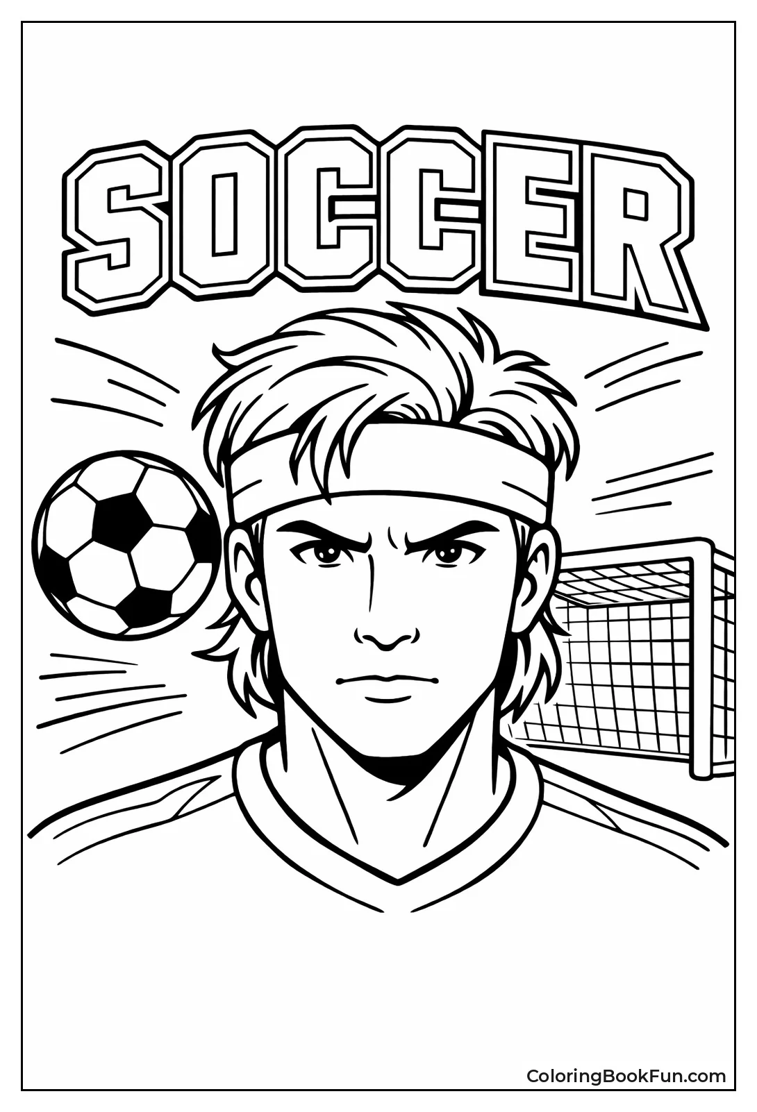 Focused Soccer Player Portrait