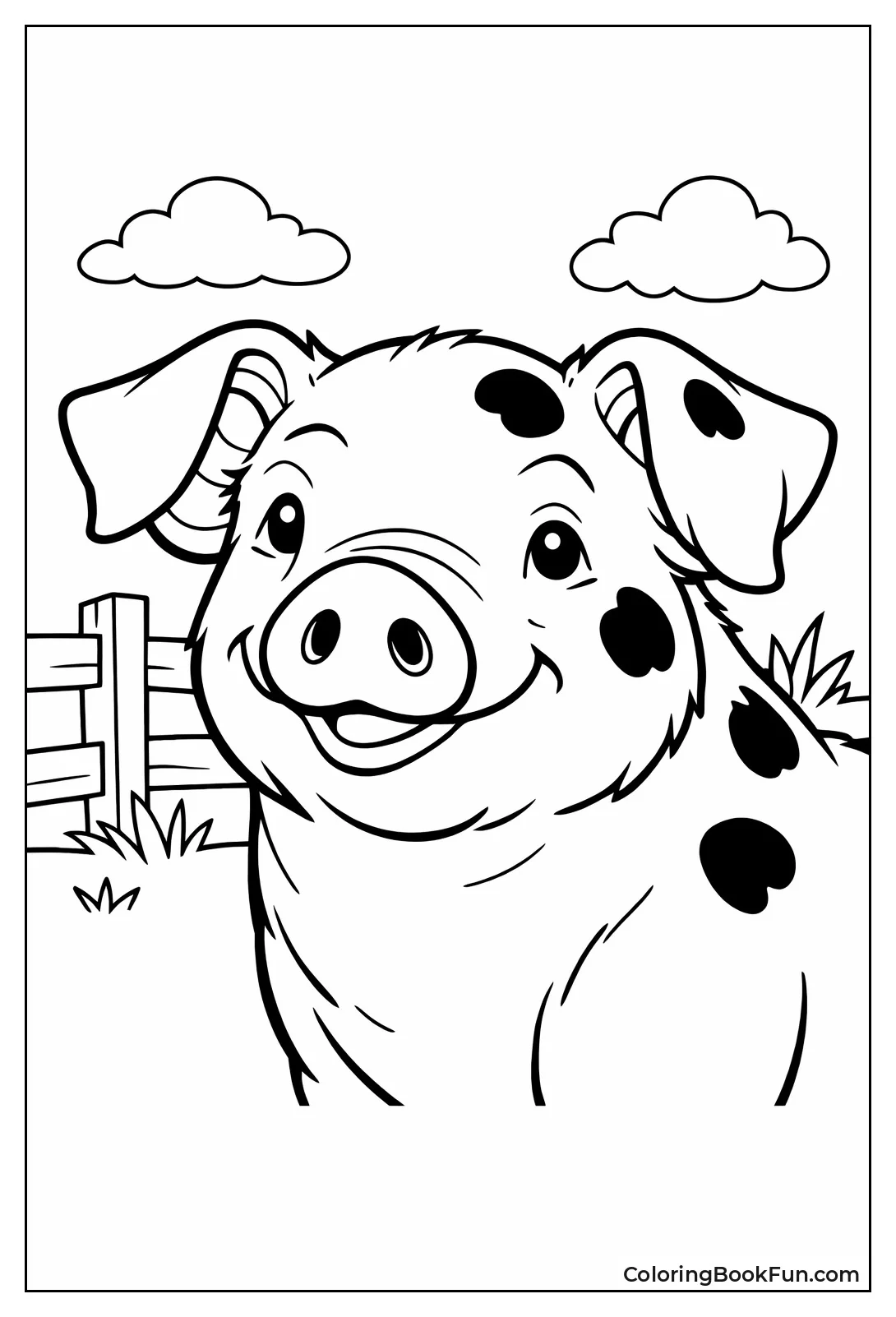 Spotted Pig Face Portrait
