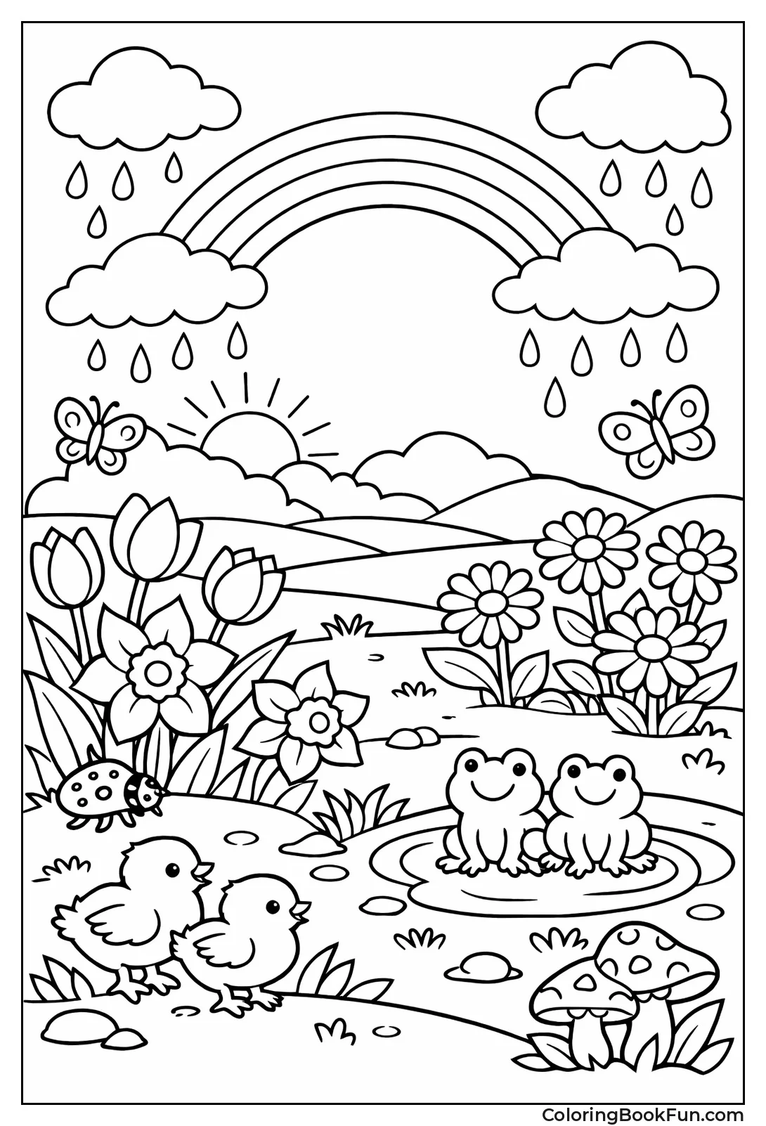 April Flowers after Rain