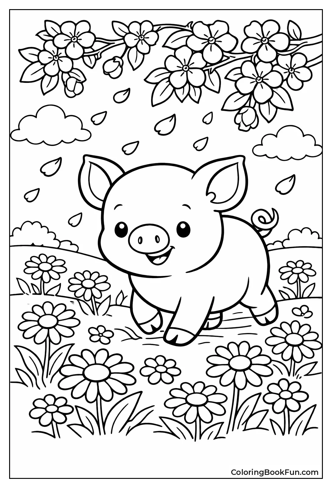 Pig in Spring Blossoms