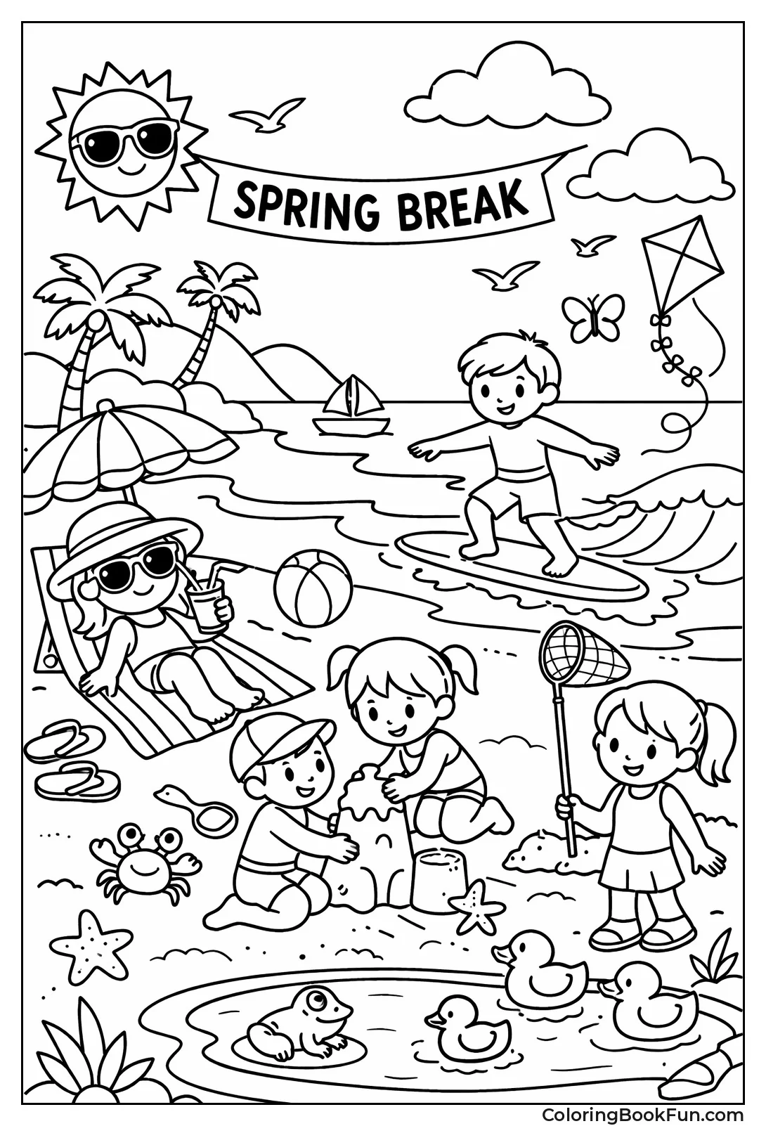 Kids Playing on Spring Break