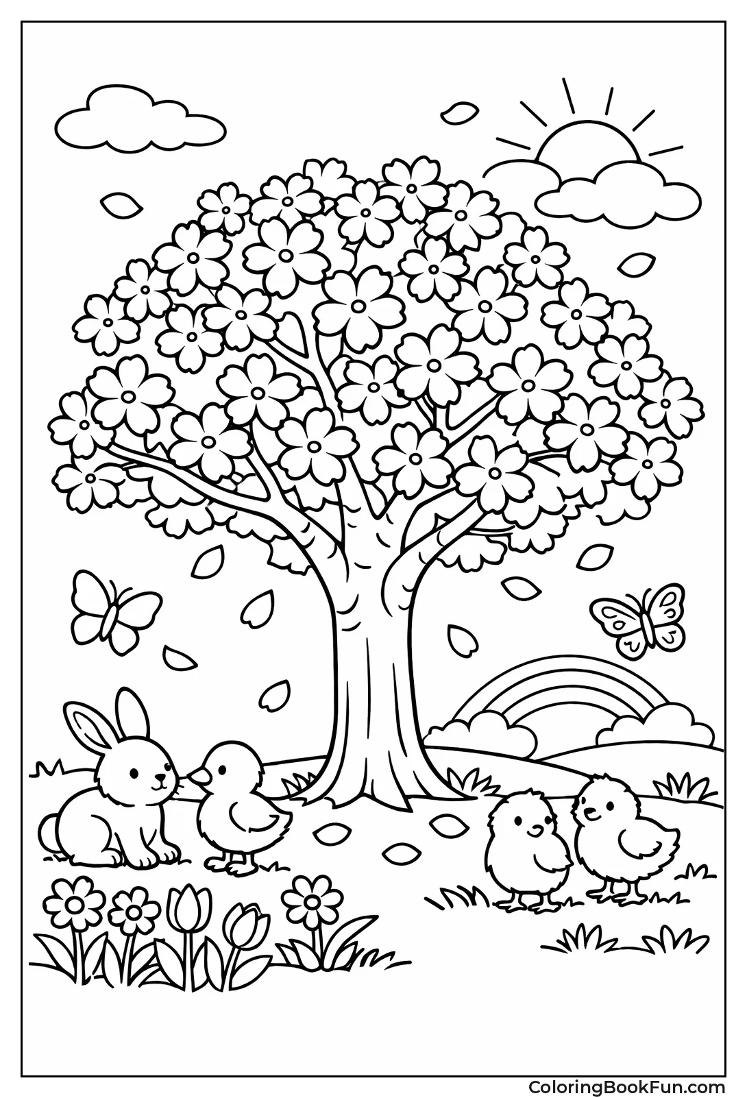 Cherry Blossom Tree Shedding Petals