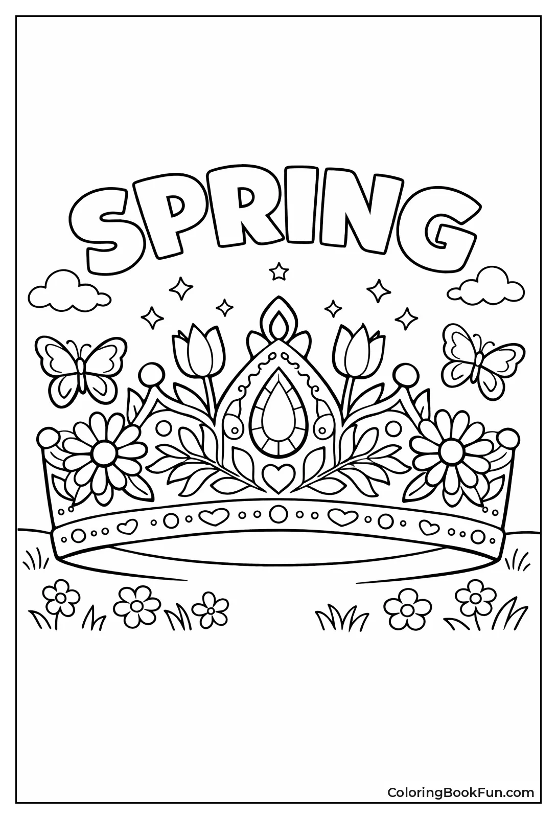 Flower Butterfly Spring Tiara