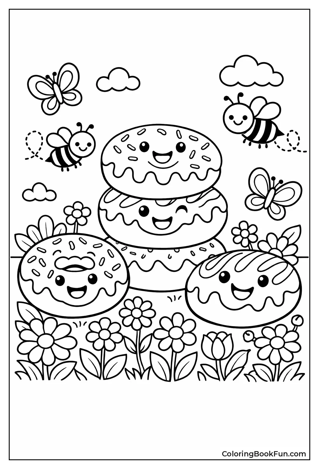 Garden Donuts with Flowers