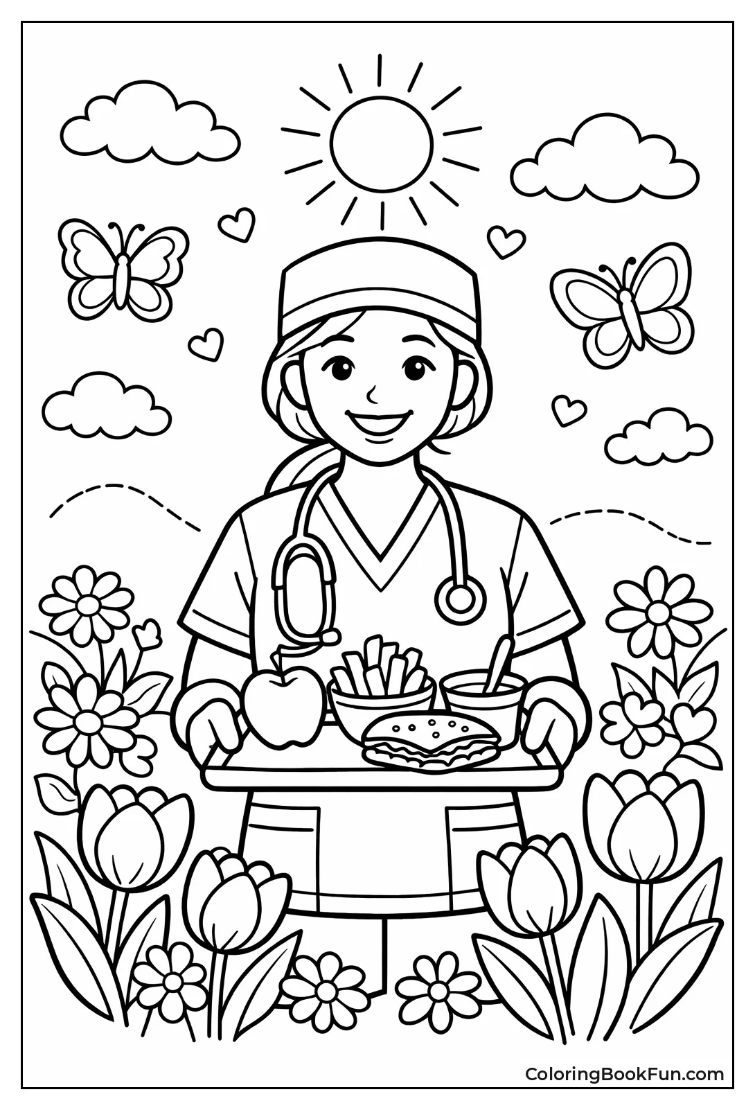 Nurse in Spring Garden